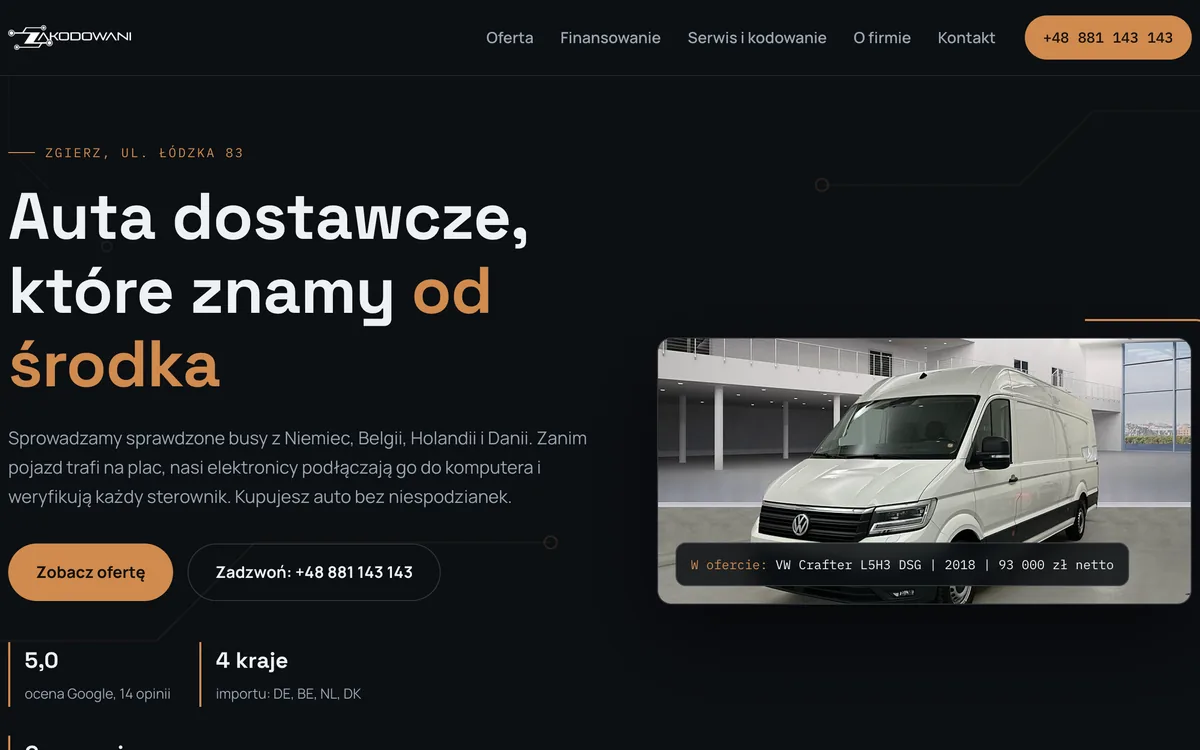 Projekt demo — auta dostawcze Zakodowani